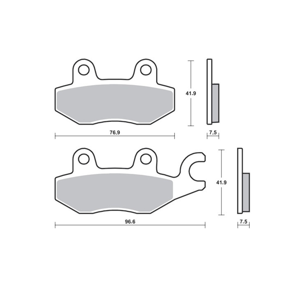 Plaquettes de frein TECNIUM Professional Racing métal fritté - MSR455