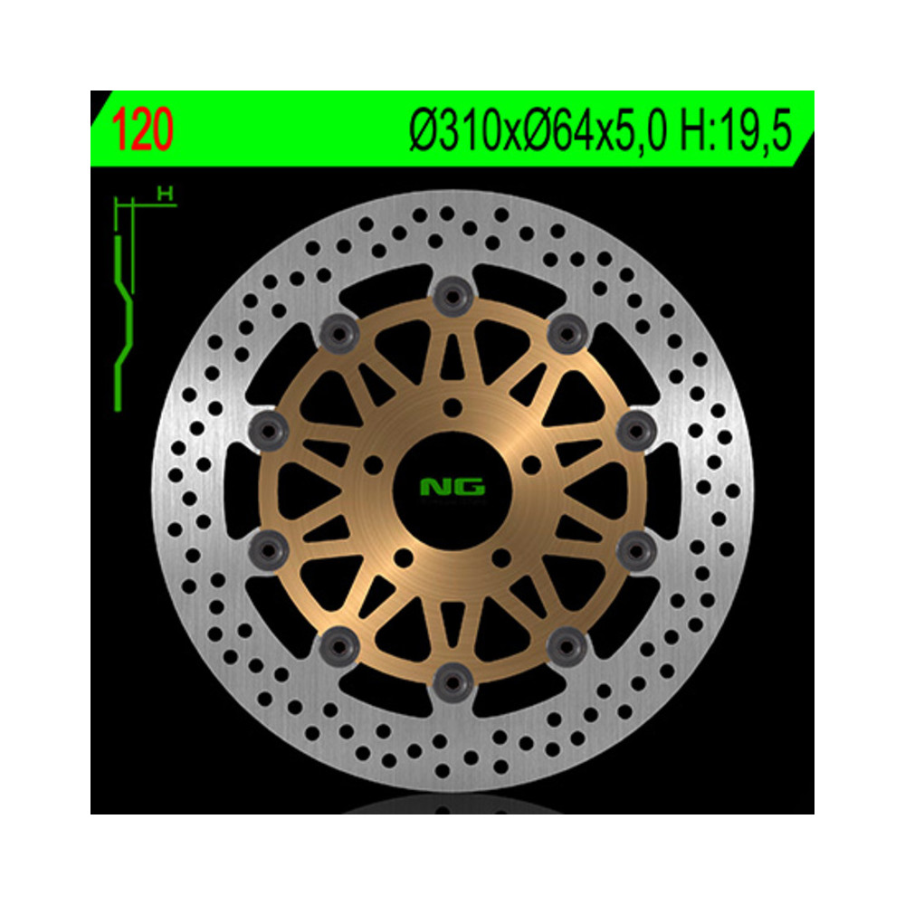 Disque de frein NG BRAKES flottant - 120