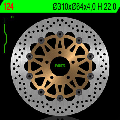 Disque de frein NG BRAKES flottant - 124