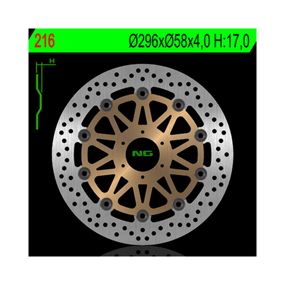 Disque de frein NG BRAKES flottant - 216