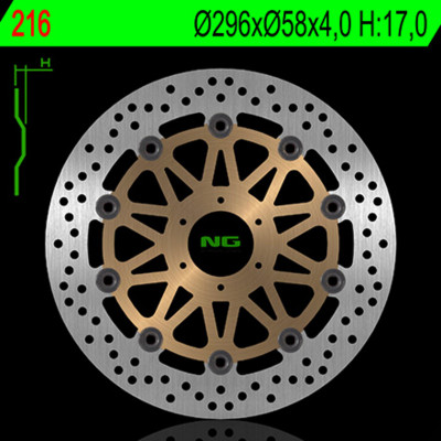 Disque de frein NG BRAKES flottant - 216