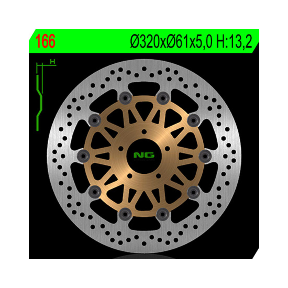 Disque de frein NG BRAKES flottant - 166