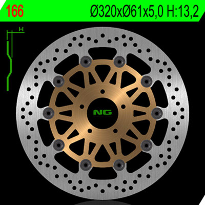 Disque de frein NG BRAKES flottant - 166