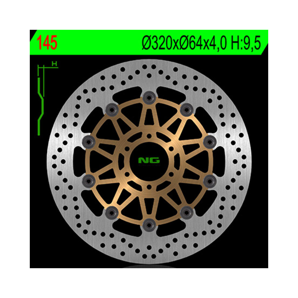 Disque de frein NG BRAKES flottant - 145