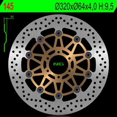 Disque de frein NG BRAKES flottant - 145