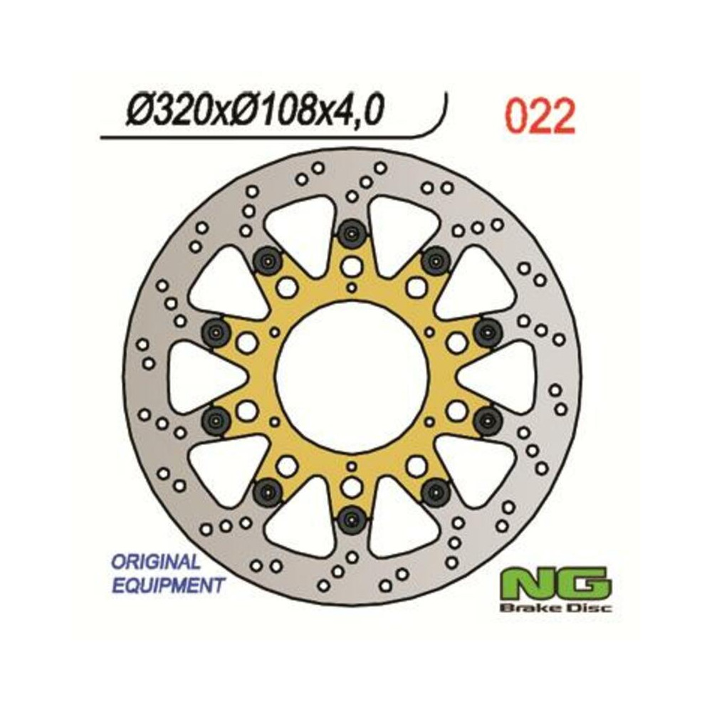 Disque de frein NG BRAKES flottant - 022