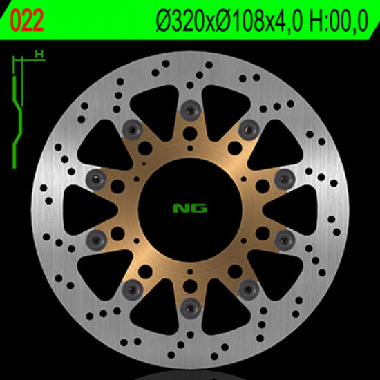 Disque de frein NG BRAKES flottant - 022