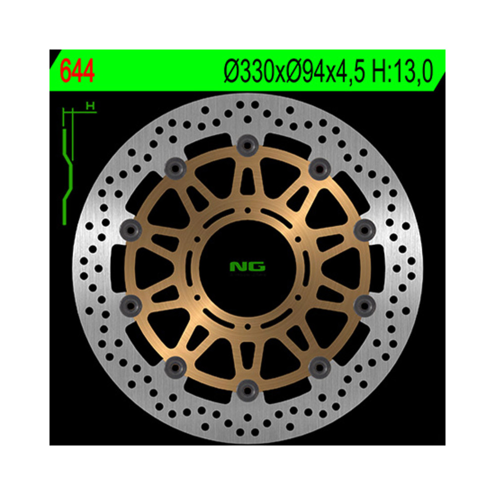 Disque de frein NG BRAKES flottant - 644