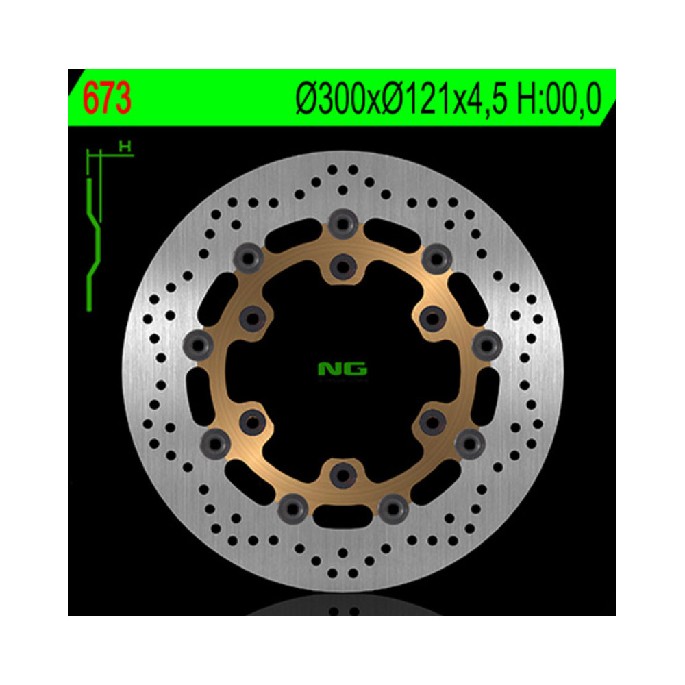 Disque de frein NG BRAKES flottant - 673