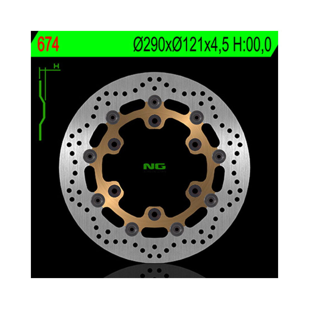 Disque de frein NG BRAKES flottant - 674