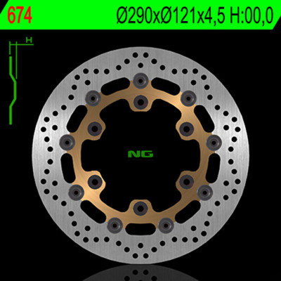 Disque de frein NG BRAKES flottant - 674