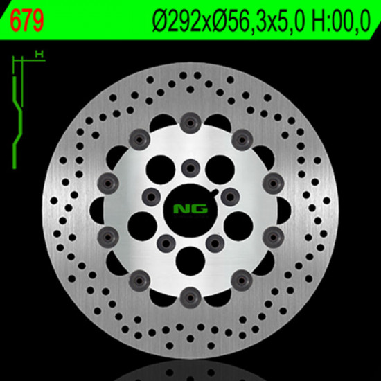 Disque de frein NG BRAKES flottant - 679