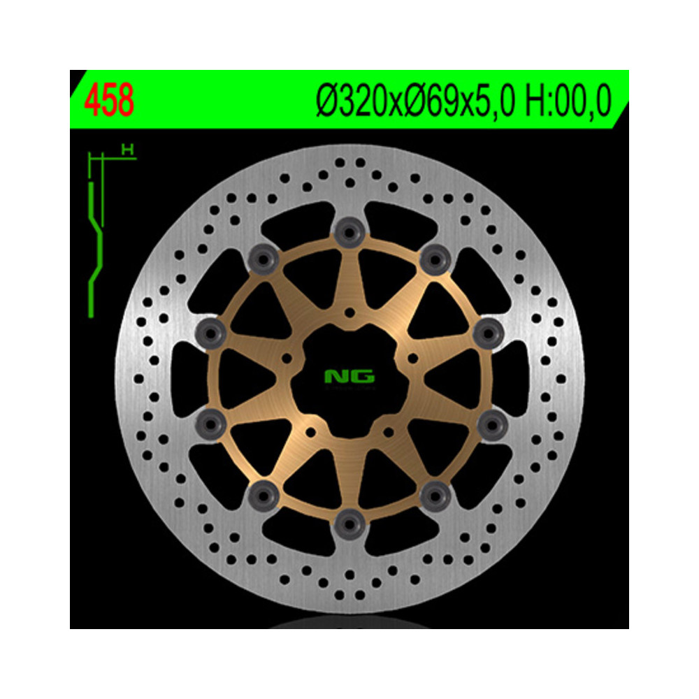 Disque de frein NG BRAKES flottant - 458