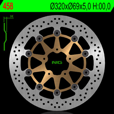 Disque de frein NG BRAKES flottant - 458