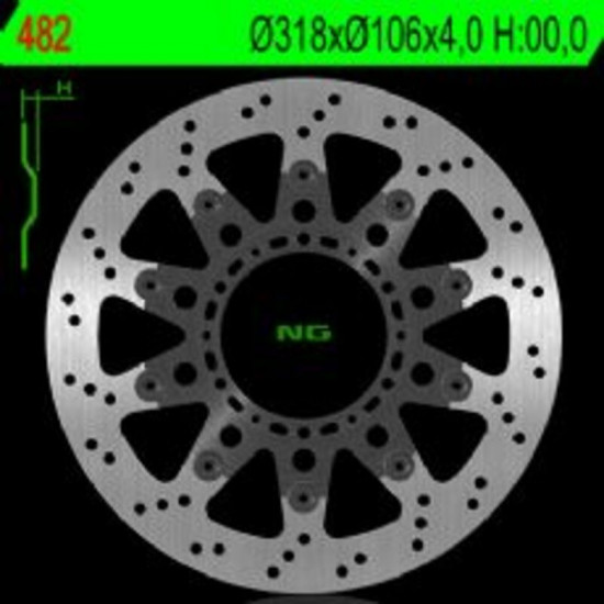 Disque de frein NG BRAKES flottant - 482