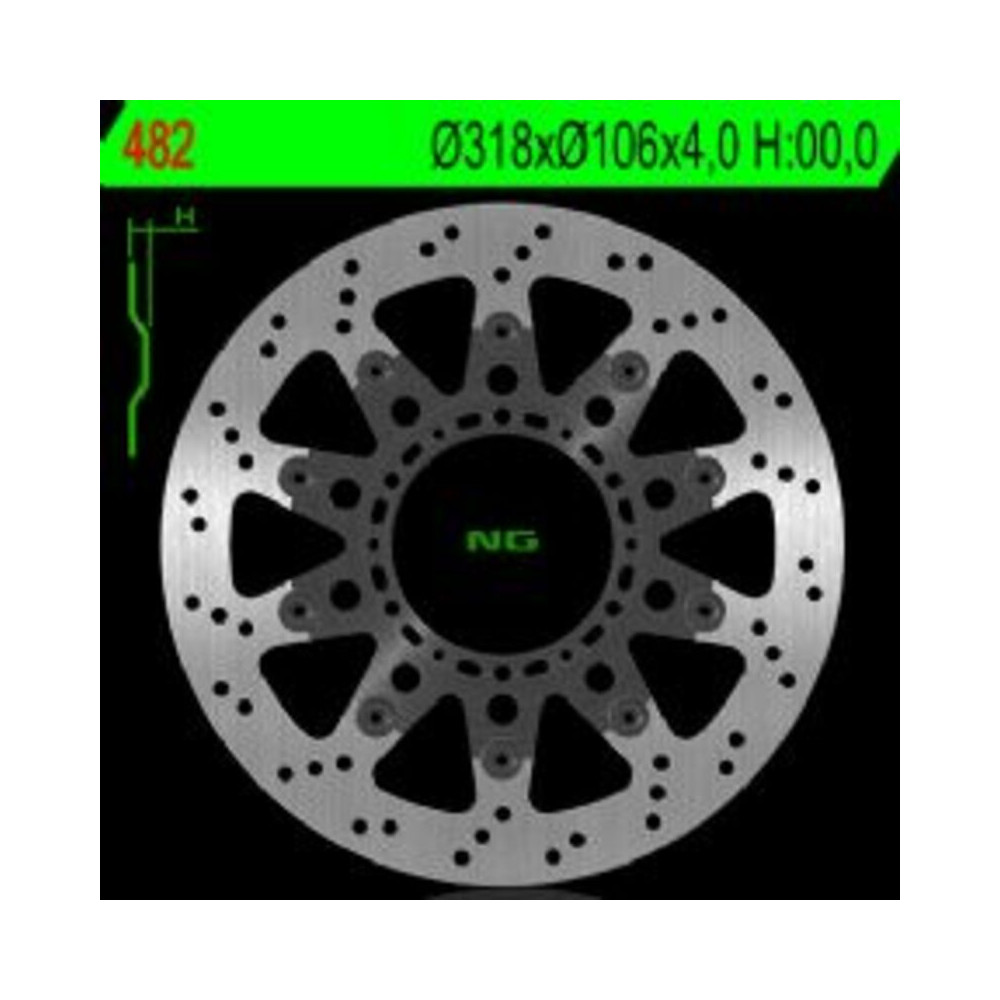 Disque de frein NG BRAKES flottant - 482