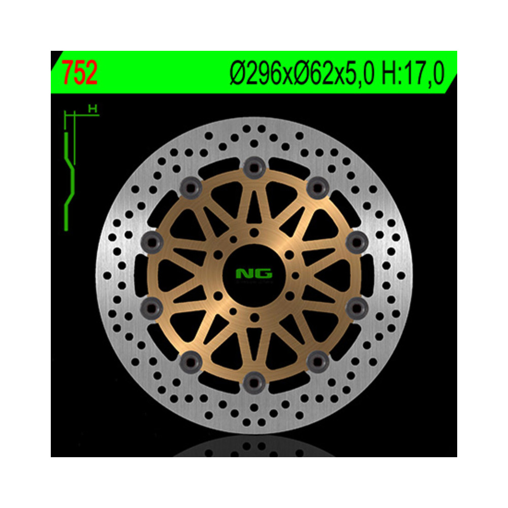 Disque de frein NG BRAKES flottant - 752