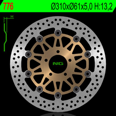 Disque de frein NG BRAKES flottant - 776