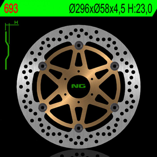 Disque de frein NG BRAKES flottant - 693