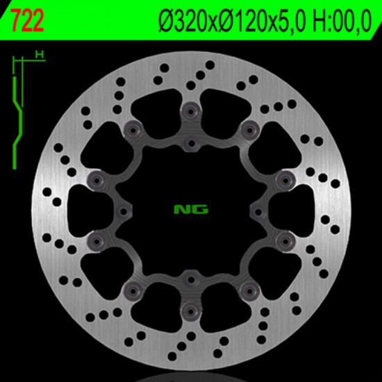 Disque de frein NG BRAKES flottant - 722