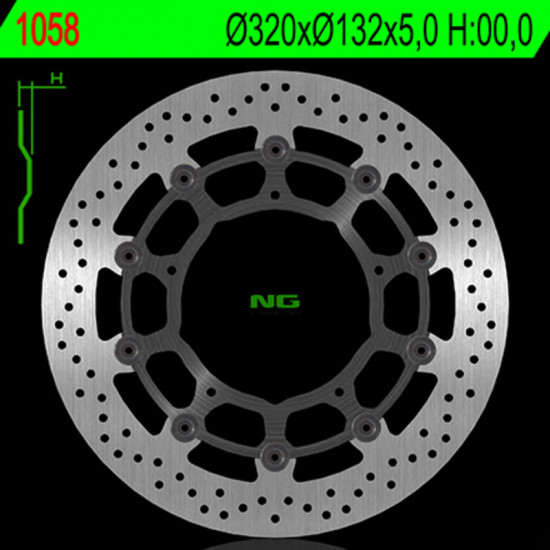 Disque de frein NG BRAKES flottant - 1058