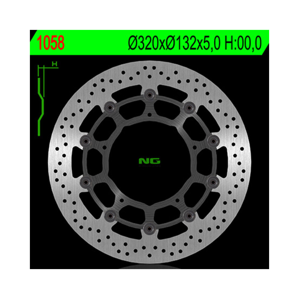 Disque de frein NG BRAKES flottant - 1058