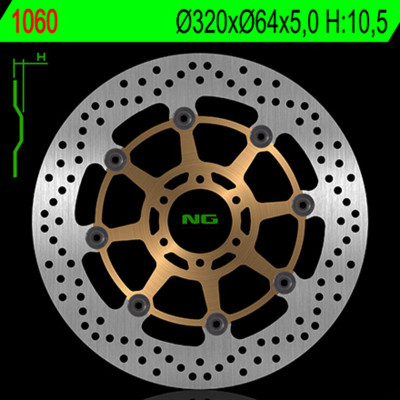 Disque de frein NG BRAKES flottant - 1060