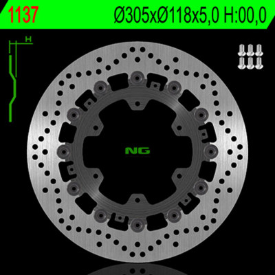 Disque de frein NG BRAKES flottant - 1137