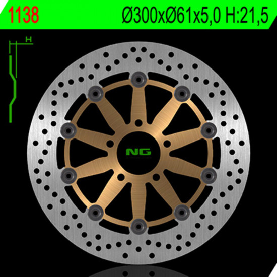 Disque de frein NG BRAKES flottant - 1138