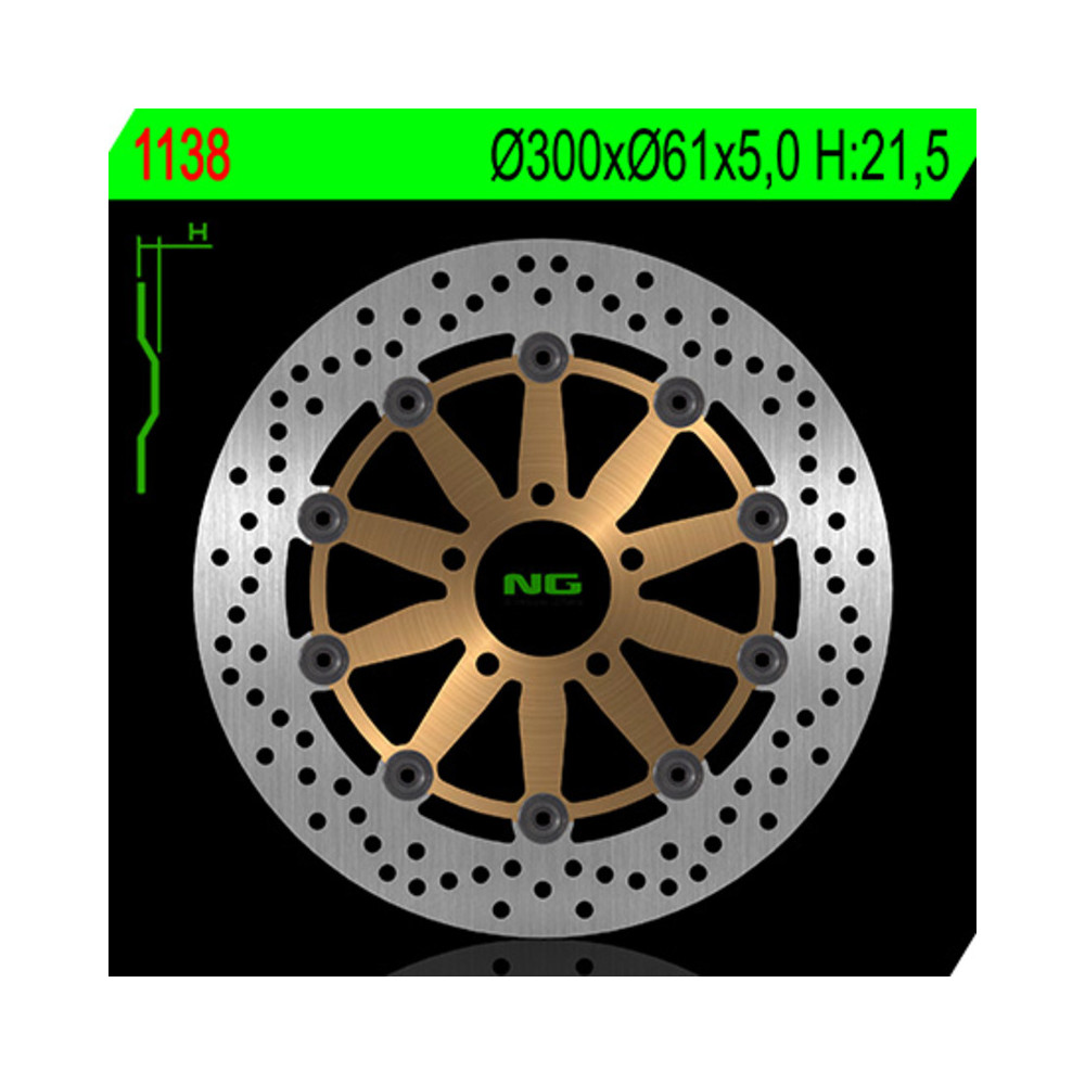 Disque de frein NG BRAKES flottant - 1138