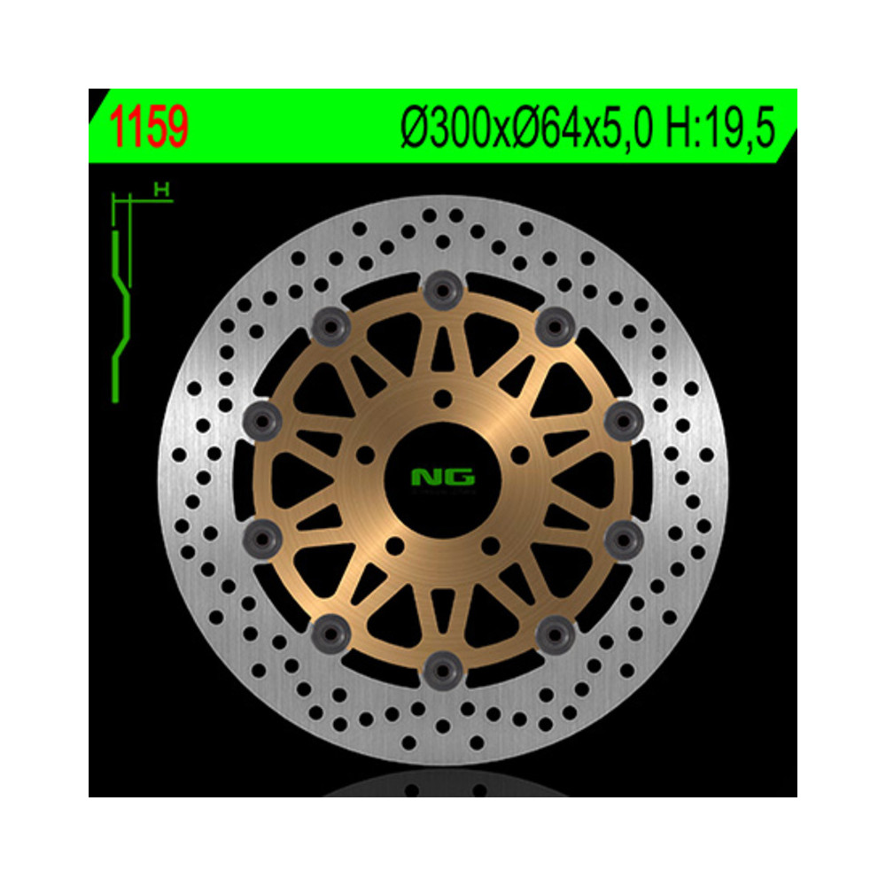 Disque de frein NG BRAKES flottant - 1159