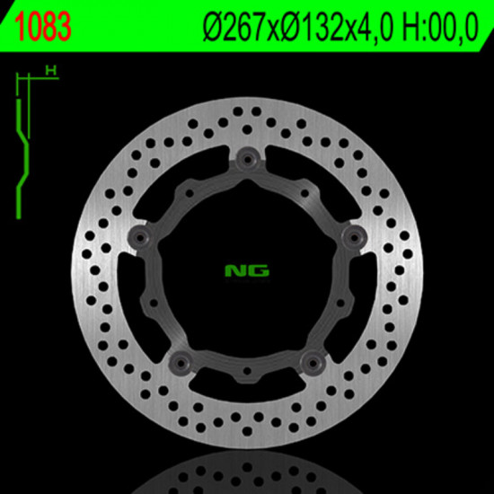 Disque de frein NG BRAKES flottant - 1083