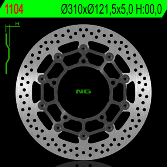 Disque de frein NG BRAKES flottant - 1104