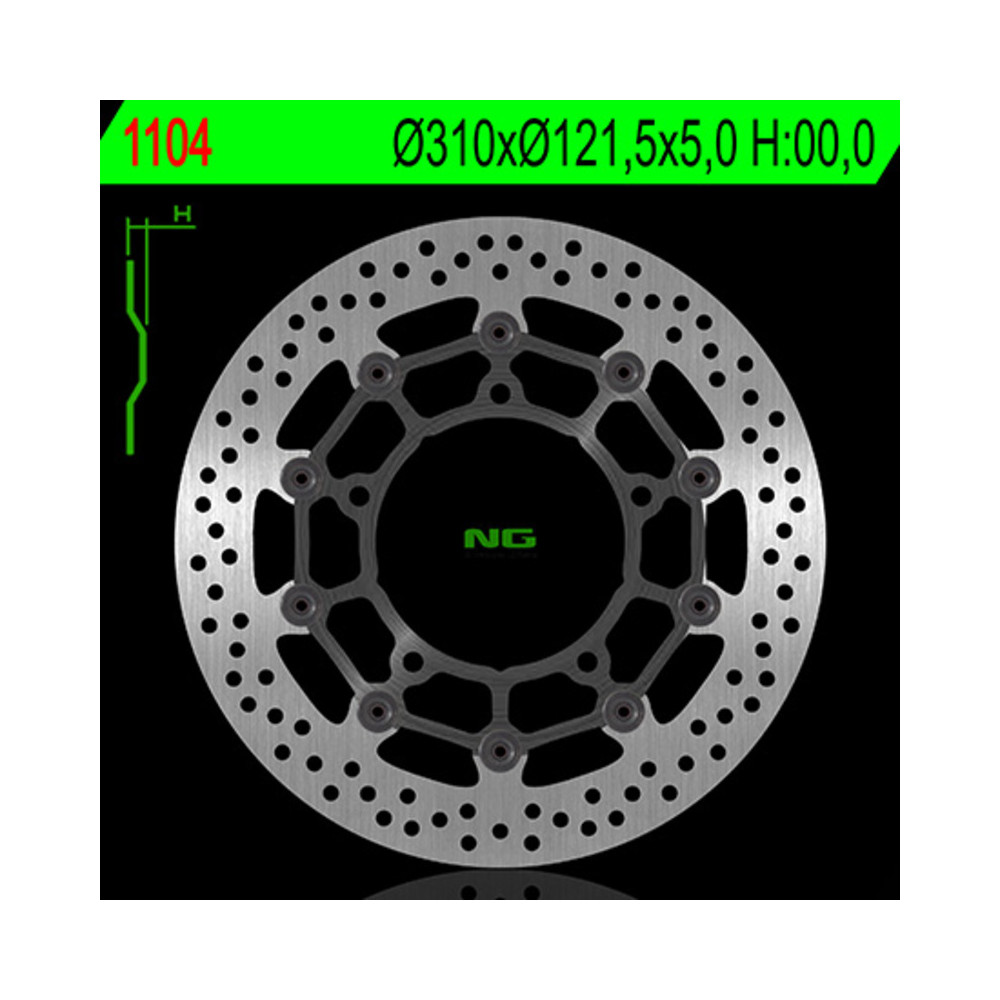 Disque de frein NG BRAKES flottant - 1104