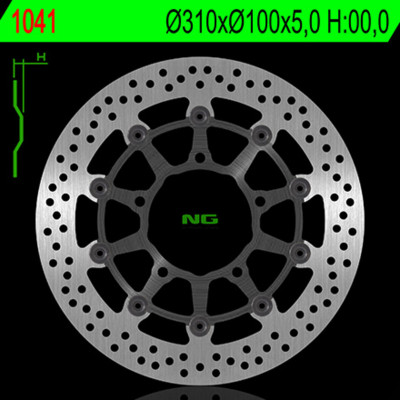 Disque de frein NG BRAKES flottant - 1041