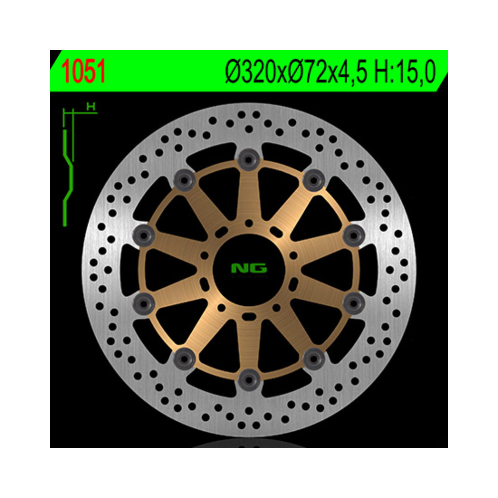 Disque de frein NG BRAKES flottant - 1051