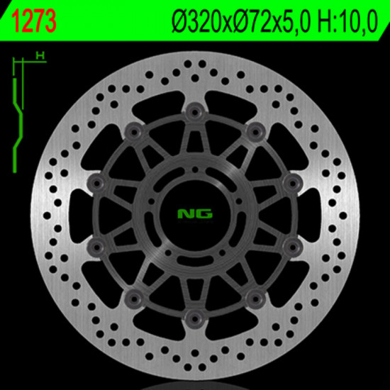 Disque de frein NG BRAKES flottant - 1273