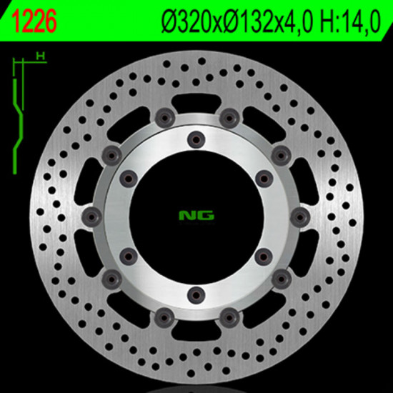 Disque de frein NG BRAKES flottant - 1226