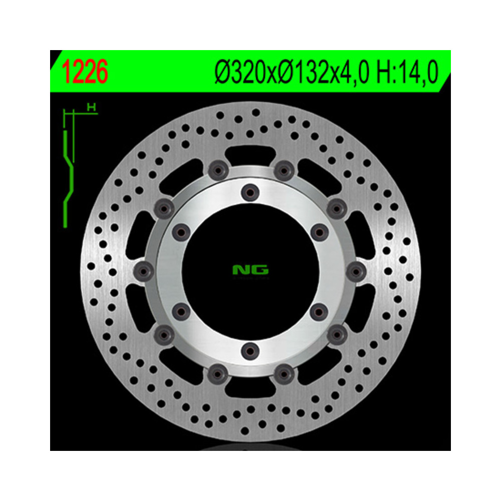 Disque de frein NG BRAKES flottant - 1226