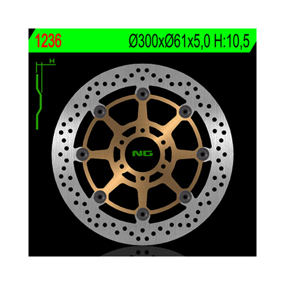 Disque de frein NG BRAKES flottant - 1236