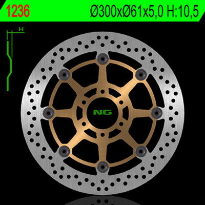 Disque de frein NG BRAKES flottant - 1236