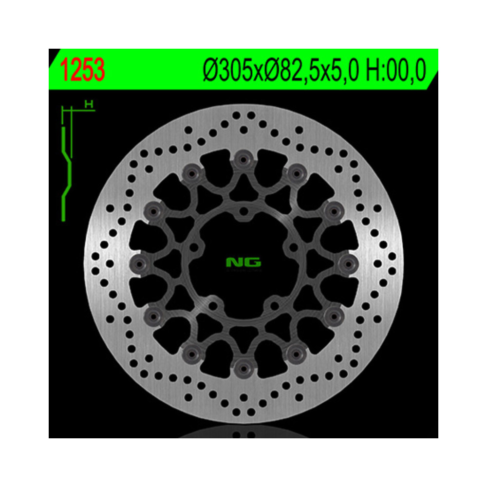 Disque de frein NG BRAKES flottant - 1253