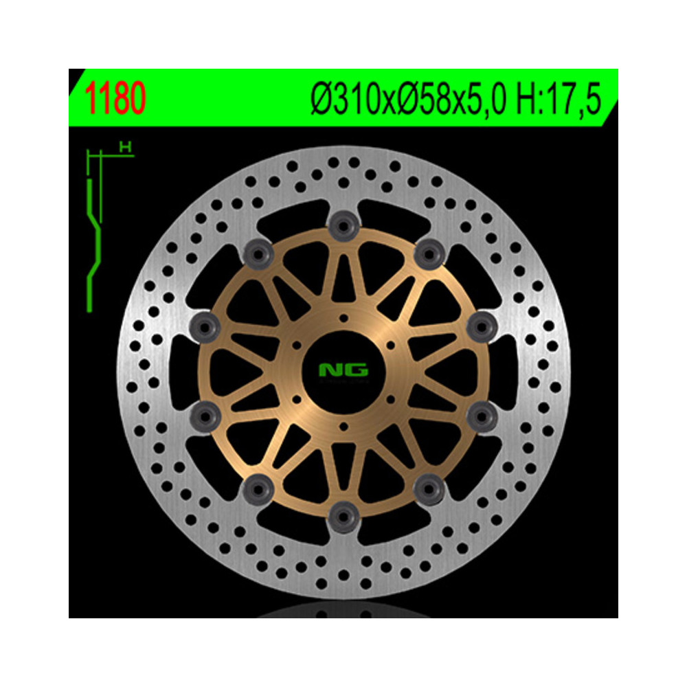 Disque de frein NG BRAKES flottant - 1180