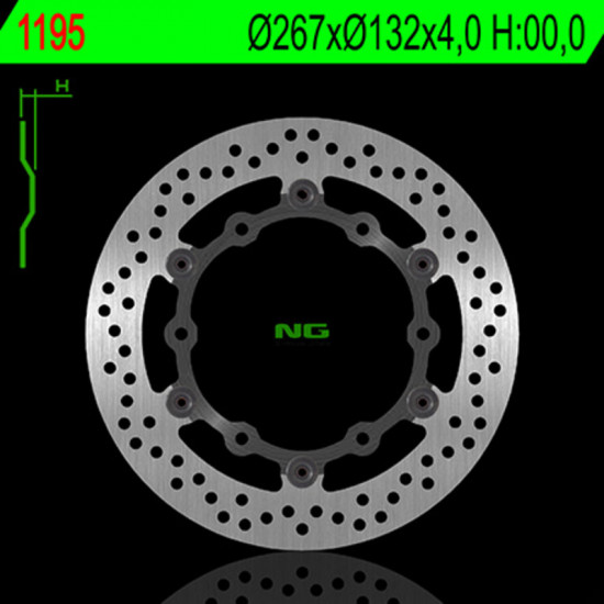 Disque de frein NG BRAKES flottant - 1195