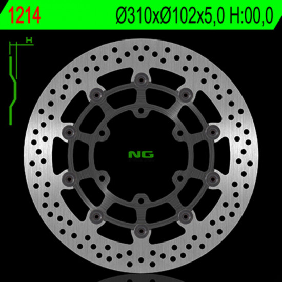 Disque de frein NG BRAKES flottant - 1214