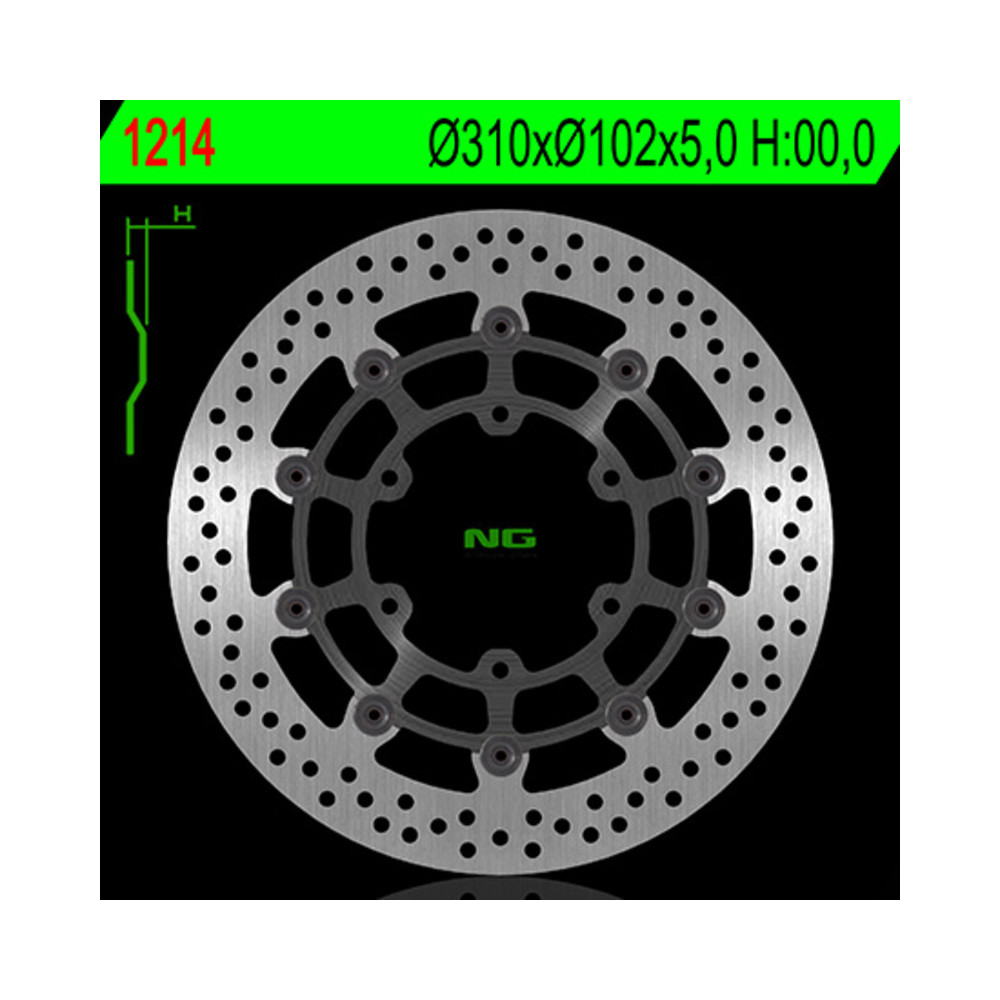 Disque de frein NG BRAKES flottant - 1214