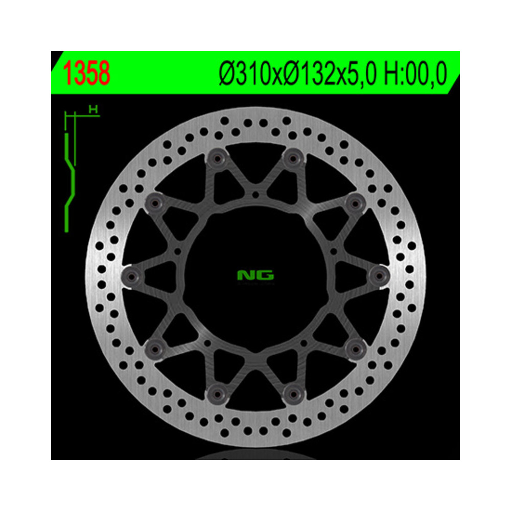 Disque de frein NG BRAKES flottant - 1358