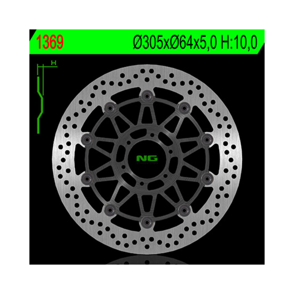 Disque de frein NG BRAKES flottant - 1369