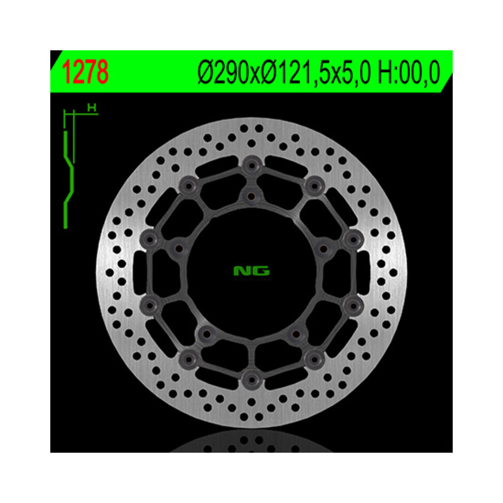 Disque de frein NG BRAKES flottant - 1278