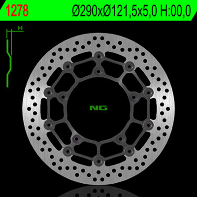 Disque de frein NG BRAKES flottant - 1278